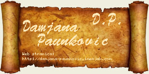 Damjana Paunković vizit kartica